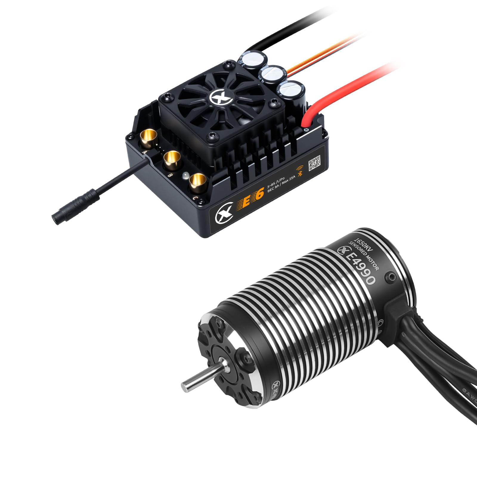 Amazon.com: XC E4990 Motor & E6 Sensored Brushless ESC Combo for